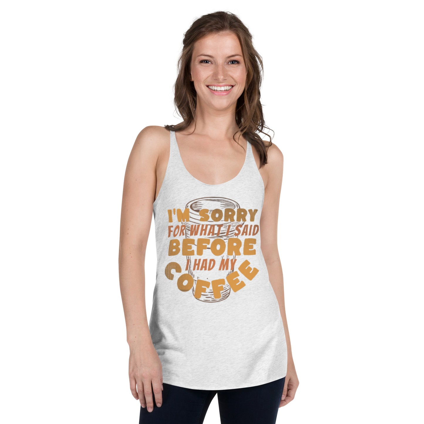 I'm Sorry...Women's Racerback Tank/created with kittl.com