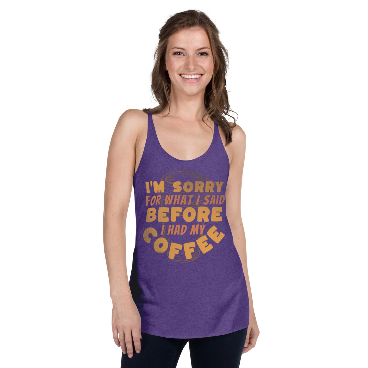 I'm Sorry...Women's Racerback Tank/created with kittl.com